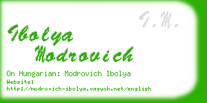 ibolya modrovich business card